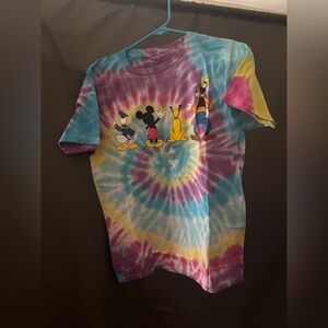 NEW Super Cute Disney Tie-Dye Kids T-Shirt Size Small
